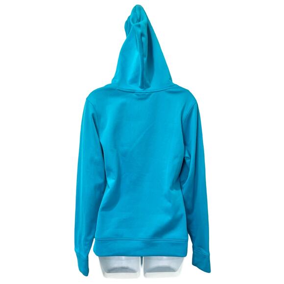 Under Armour Bright Blue Logo Semi-Fitted Athletic Hoodie Sweatshirt size S - Picture 5 of 11